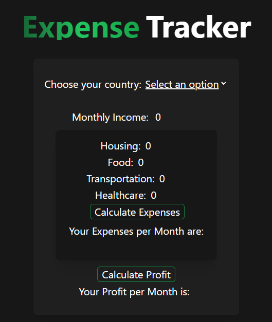 Expenses Tracker